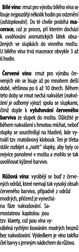 B l  v no: rmut pro v robu b l ho v na se lisuje nejpozd ji n kolik hodin po odzrn n  (odstopkov n )  Do t  chv le pr   
