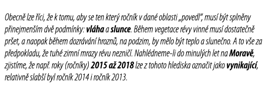 Obecn  lze   ci,  e k tomu, aby se ten kter  ro n k v dan  oblasti  povedl , mus  b t spln ny p inejmen  m dv  podm n   