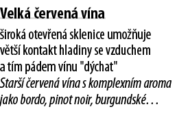 Velk   erven  v na  irok  otev en  sklenice umo  uje v t   kontakt hladiny se vzduchem a t m p dem v nu   d chat   St   