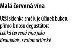 Mal   erven  v na U    sklenka sm  uje   inek buketu p  mo k nosu degust tora Lehk   erven  v na jako Beaujolais, sva   