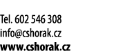  Tel  602 546 308 info cshorak cz www cshorak cz