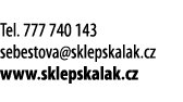  Tel  777 740 143 sebestova sklepskalak cz www sklepskalak cz 