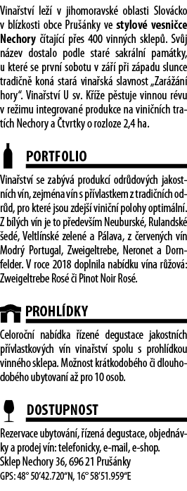 Vina stv  le   v jihomoravsk  oblasti Slov cko v bl zkosti obce Pru  nky ve stylov  vesni ce Nechory   taj c  p es 40   