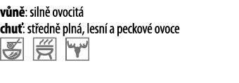 v n : siln  ovocit  chu : st edn  pln , lesn  a peckov  ovoce  