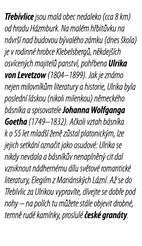 T eb vlice jsou mal  obec nedaleko (cca 8 km) od hradu H zmburk  Na mal m h bit vku na n vr   nad budovou b val ho z    