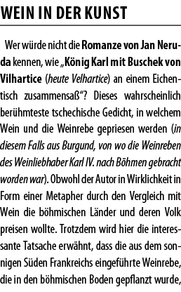 WEIN IN DER KUNST Wer w rde nicht die Romanze von Jan Neruda kennen, wie  K nig Karl mit Buschek von Vilhartice (heut   