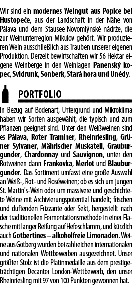 Wir sind ein modernes Weingut aus Popice bei Hustope e, aus der Landschaft in der N he von P lava und dem Stausee Nov   