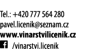  Tel : +420 777 564 280 pavel licenik seznam cz www vinarstvilicenik cz   vinarstvi licenik