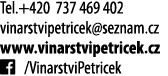 Tel +420 737 469 402 vinarstvipetricek seznam cz www vinarstvipetricek cz    VinarstviPetricek