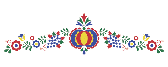 Traditional folk ornament, the Moravian ornament from region Slovacko, floral embroidery symbol isolated on white background, vector illustration