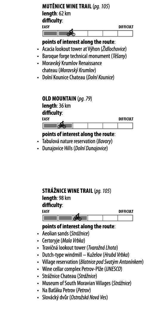 MUT NICE WINE TRAIL (pg  105) length: 62 km difficulty:  points of interest along the route:   Acacia lookout tower a   