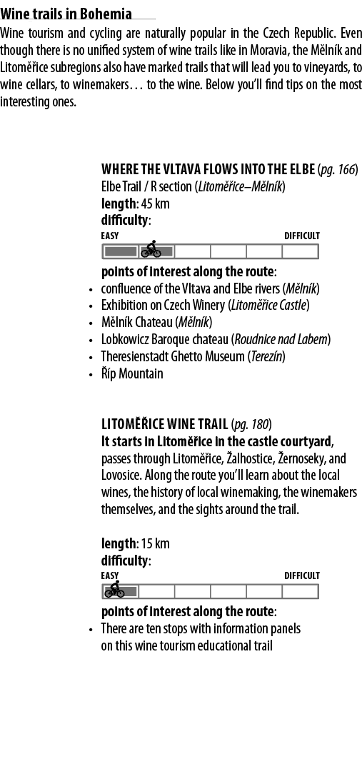 Wine trails in Bohemia Wine tourism and cycling are naturally popular in the Czech Republic  Even though there is no    