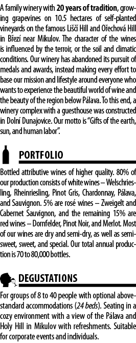 A family winery with 20 years of tradition, growing grapevines on 10 5 hectares of self-planted vineyards on the famo   