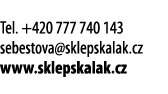  Tel  +420 777 740 143 sebestova sklepskalak cz www sklepskalak cz 
