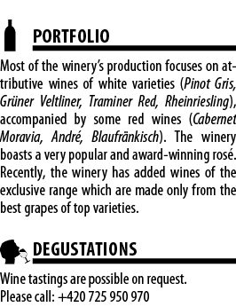  PORTFOLIO Most of the winery s production focuses on attributive wines of white varieties (Pinot Gris, Gr ner Veltli   