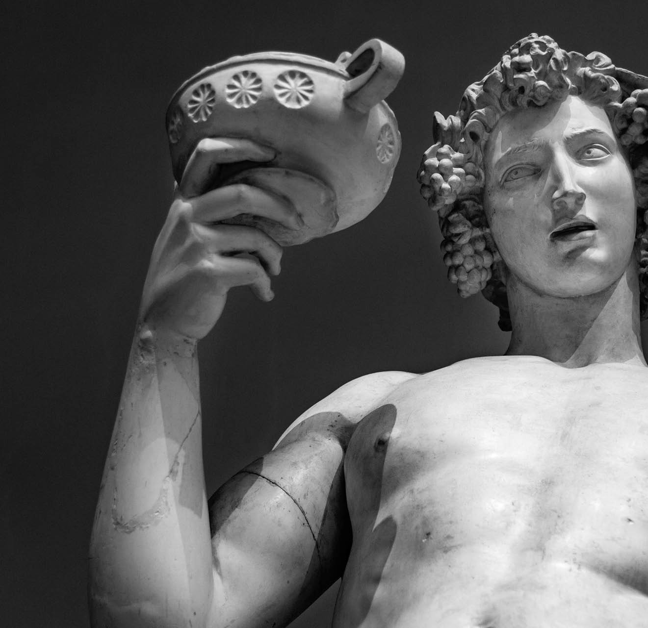 Dionysus Bacchus Wine statue portrait 